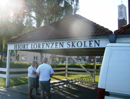 Die Hiort Lorenzen Schule in Schleswig als Nachtquartier vor der 1. Etappe