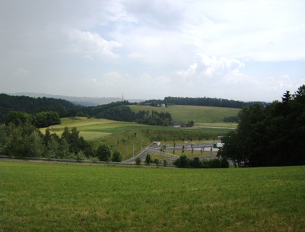 Blick auf den Autobahnparkplatz von Engerwitzdorf