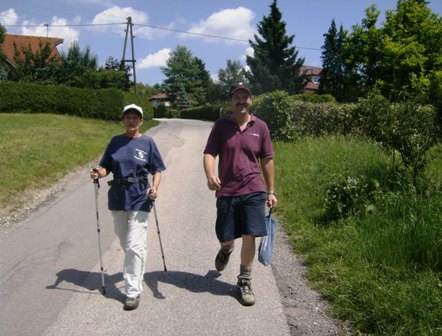 Karin unterwegs mit unserem Freund Martin vom Wanderverein Pregarten