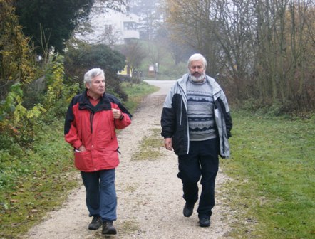 Johann Reiter (rechts) aus der Steiermark im Gesprch