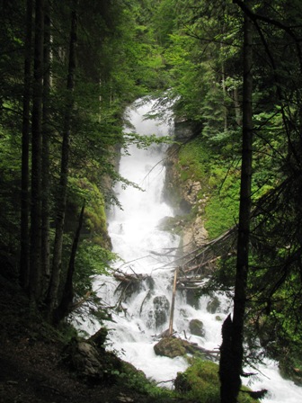 Der Wasserfall im Schwarzenbach bei Scheffau