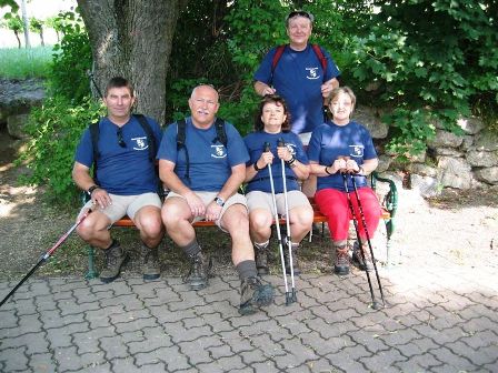 Franz und Martha Aigner, Franz Wagner sowie Erwin und Rosa Steinschaden posieren fürs Gruppenfoto