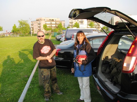 Ernst und Karin beim Eintreffen in Blankenberge