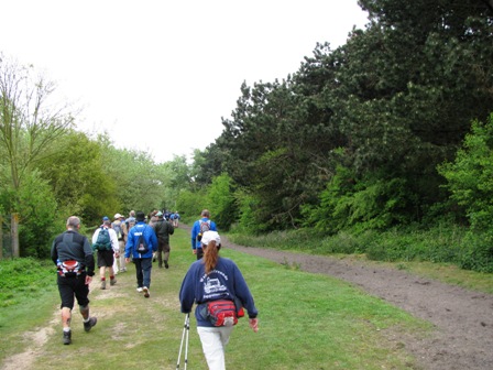 Marathonis durch die Wälder vor 'De Haan'