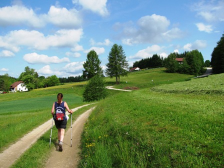 Karin in der herrlichen Landschaft