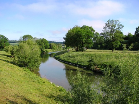 Wieder über den Michelbach - diesmal bei Sonnenschein