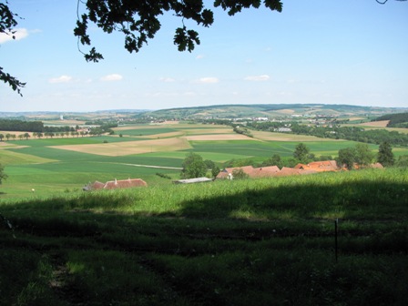 Fernblick nach Böheimkirchen - auf dem Weg dort unten gehts nach der Schleife nach Reith