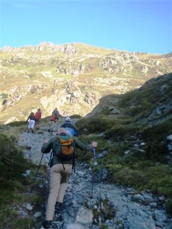 Danach ein weiterer steiler Anstieg