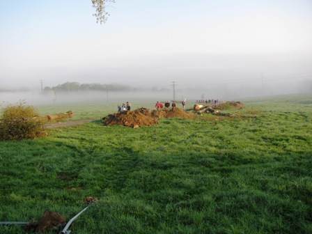Blick auf die sich auseinanderziehende Gruppe