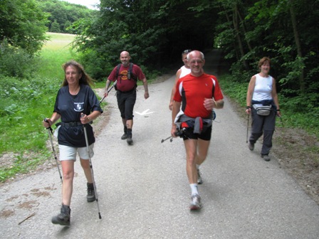 Die Wanderfreunde sind immer noch bestens gelaunt und drauf