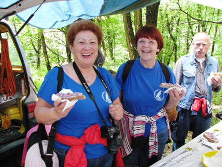 Beste Stimmung unter den Damen von den Wanderfalken