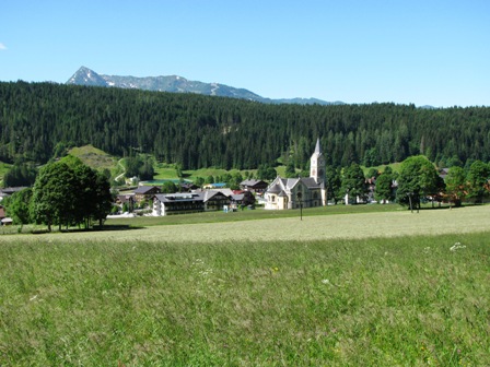 Blick auf Ramsau am Dachstein Richtung Ennstal