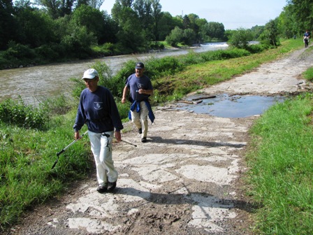 ...aber kein Problem für die erprobten Wanderer