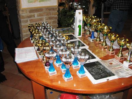 Diese schnen Pokale gibts fr die Absolvierung des Wanderquartetts bzw. in der Wertung der Wienerland-Sportwanderungen 2009