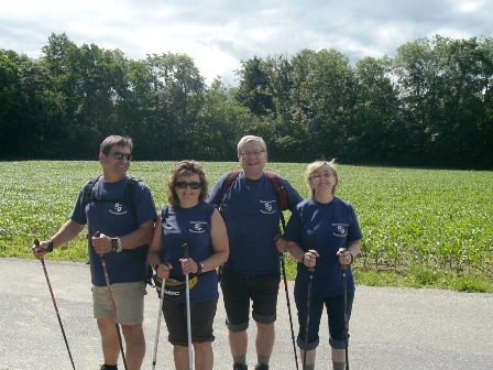 Franz und Martha Aigner sowie Erwin und Rosa Steinschaden beim Fotoshooting