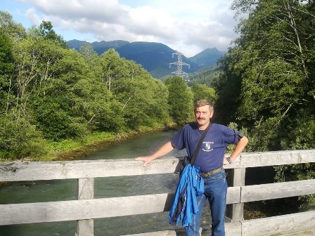 Gerhard auf der Brücke über die Möll