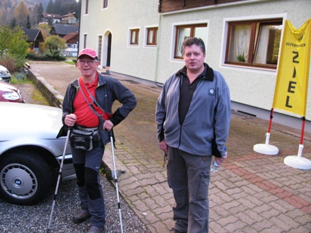Franz Staudinger und Hermann Buresch warten auf den Startschu zum Marathon