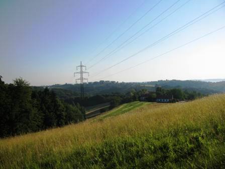 Blick über die Hügeln um Rax