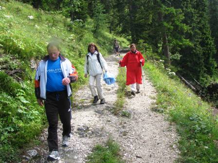 Leichtfssiger Abstieg der Gruppe