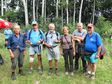 Geballte steirische Ladung auf der Karlsruhe: Jakob Affenberger, Heinrich Skerbinz, Wilhelm Klaminger, Anneliese Semlitsch, Franz Reiterer und Manfred Sailer