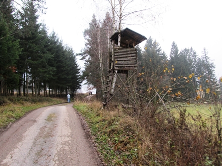 Schn gelegener Hochstand kurz vor Marbach am Walde