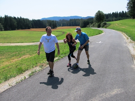 Die Stimmung bei den Wanderfreunden ist prchtig