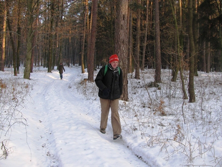 Unser tschechischer Freund und Wanderfhrer Jiri kraftvoll im Wald