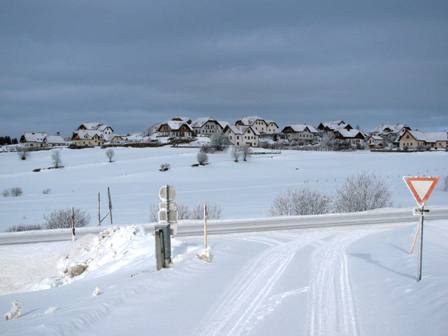 Blick zur Neubausiedlung von Altmelon