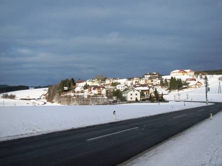 Stadtrand von Freistadt im Sonnenlicht