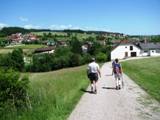 Wanderer mit Blick auf Unterweitersdorf